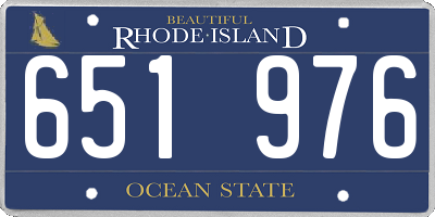 RI license plate 651976