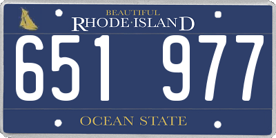 RI license plate 651977