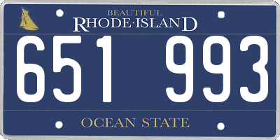 RI license plate 651993