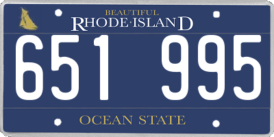 RI license plate 651995