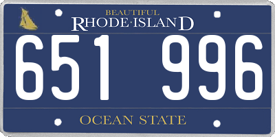 RI license plate 651996