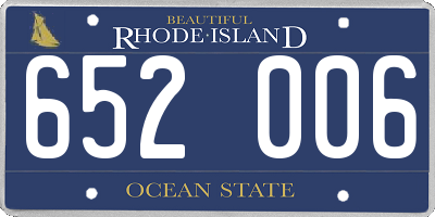 RI license plate 652006