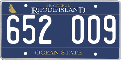 RI license plate 652009