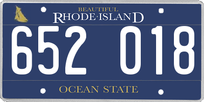 RI license plate 652018