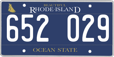 RI license plate 652029
