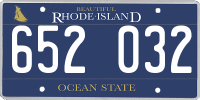 RI license plate 652032
