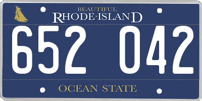 RI license plate 652042