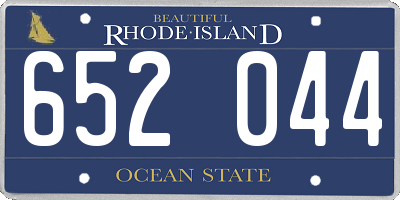 RI license plate 652044