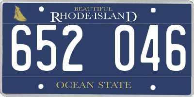 RI license plate 652046