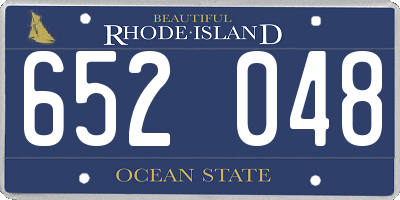 RI license plate 652048