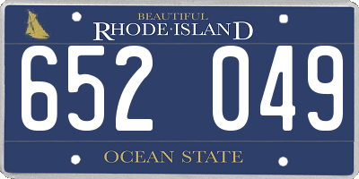 RI license plate 652049