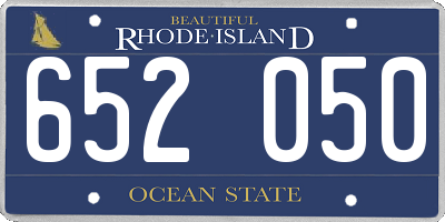 RI license plate 652050