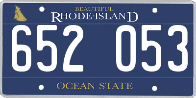 RI license plate 652053
