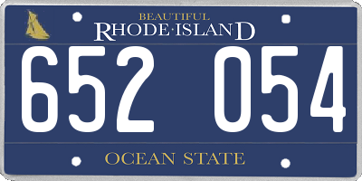 RI license plate 652054