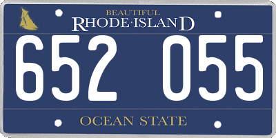 RI license plate 652055