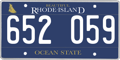 RI license plate 652059