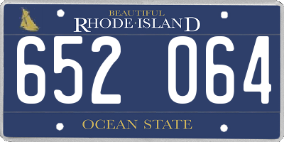 RI license plate 652064