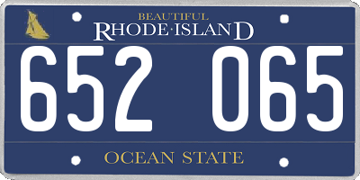 RI license plate 652065