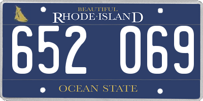 RI license plate 652069