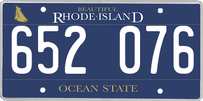 RI license plate 652076