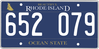 RI license plate 652079