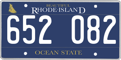 RI license plate 652082