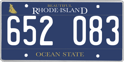RI license plate 652083