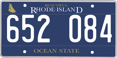 RI license plate 652084