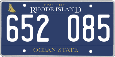 RI license plate 652085