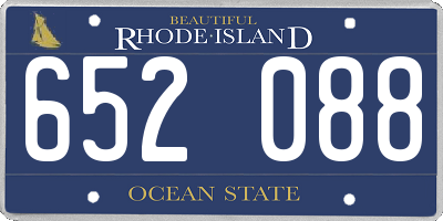 RI license plate 652088