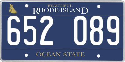 RI license plate 652089