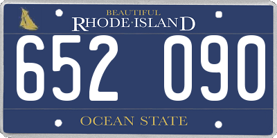 RI license plate 652090