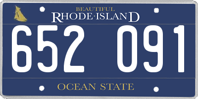 RI license plate 652091