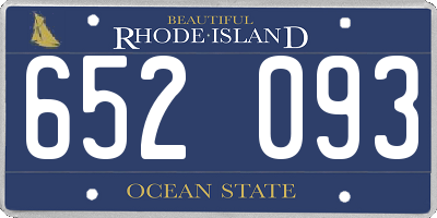 RI license plate 652093