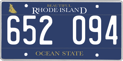 RI license plate 652094