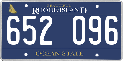 RI license plate 652096