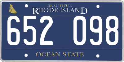 RI license plate 652098