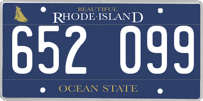 RI license plate 652099