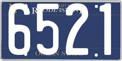 RI license plate 6521