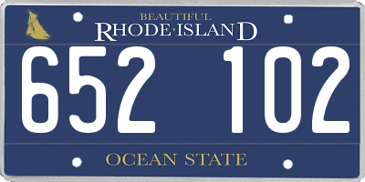 RI license plate 652102