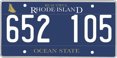 RI license plate 652105