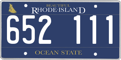 RI license plate 652111