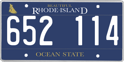 RI license plate 652114