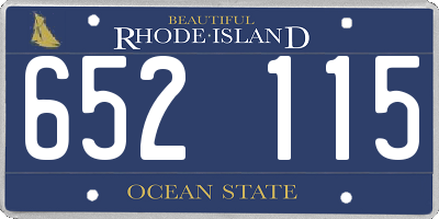 RI license plate 652115