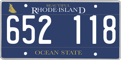 RI license plate 652118
