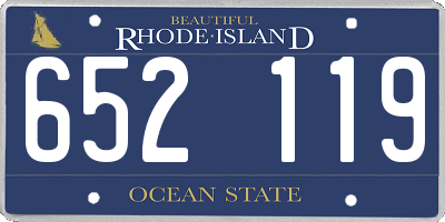 RI license plate 652119