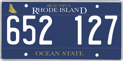 RI license plate 652127