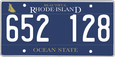 RI license plate 652128