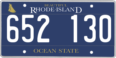 RI license plate 652130
