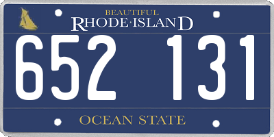 RI license plate 652131